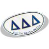 Delta Delta Delta Greek Letter Oval Decal