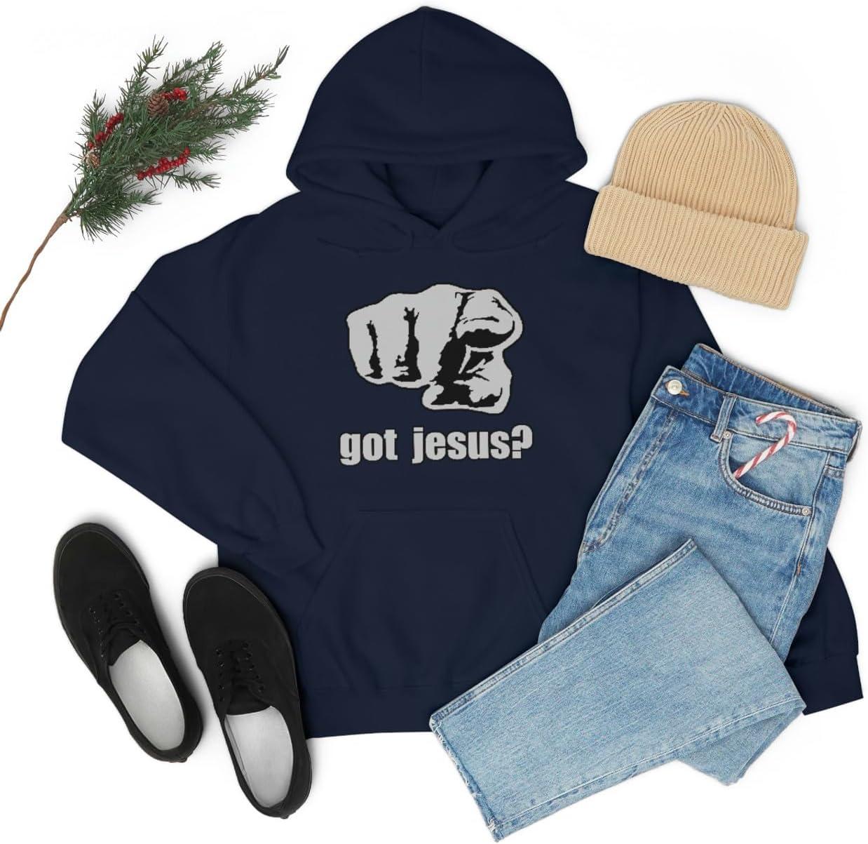 imageExpress Design Group Got Jesus Christian Hoodie SweatshirtNavy