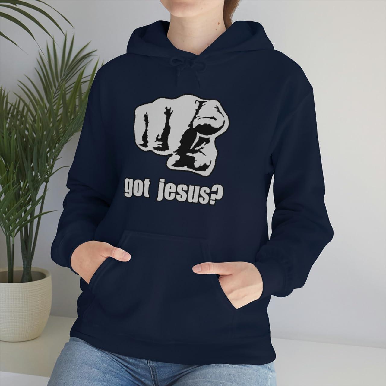 imageExpress Design Group Got Jesus Christian Hoodie SweatshirtNavy