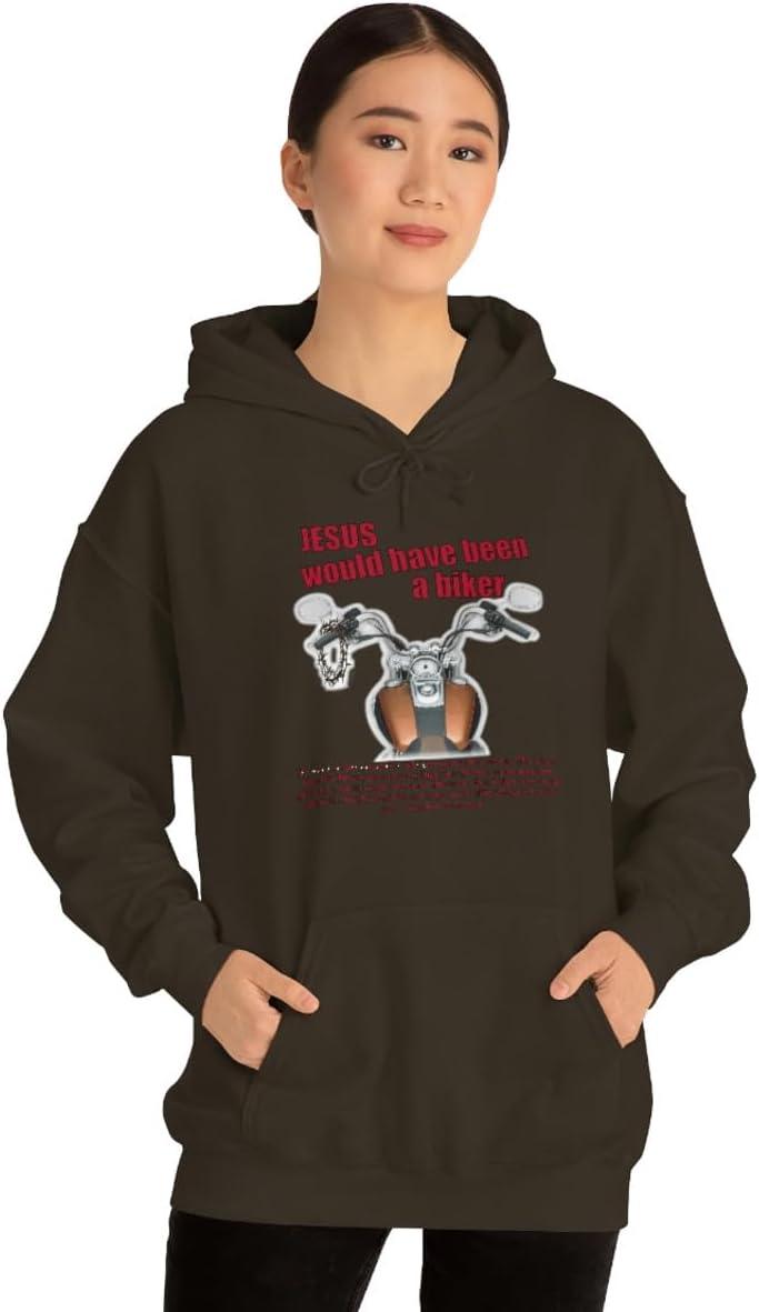 imageExpress Design Group Jesus Would Have Been A Biker Christian Hoodie SweatshirtDark Chocolate