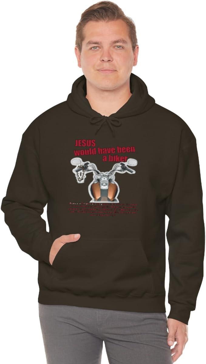 imageExpress Design Group Jesus Would Have Been A Biker Christian Hoodie SweatshirtDark Chocolate