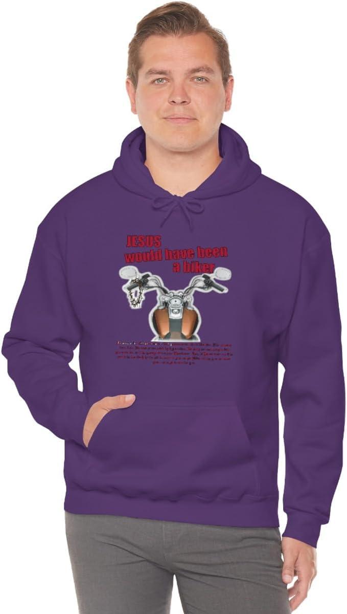 imageExpress Design Group Jesus Would Have Been A Biker Christian Hoodie SweatshirtPurple