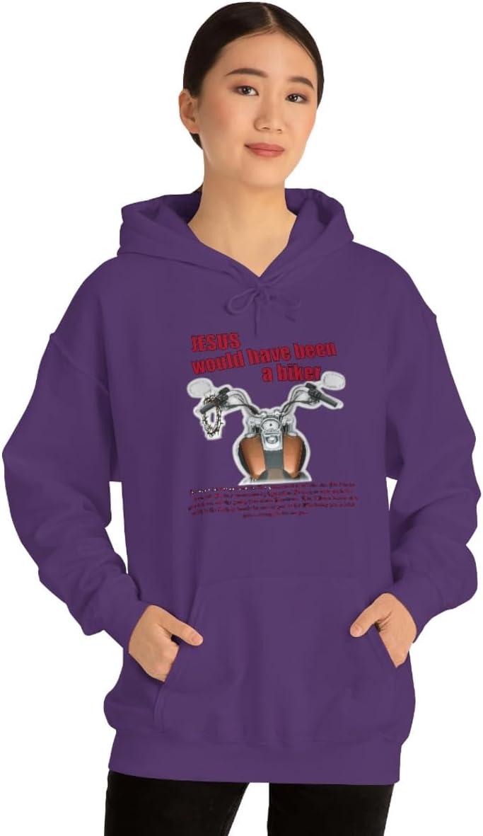 imageExpress Design Group Jesus Would Have Been A Biker Christian Hoodie SweatshirtPurple