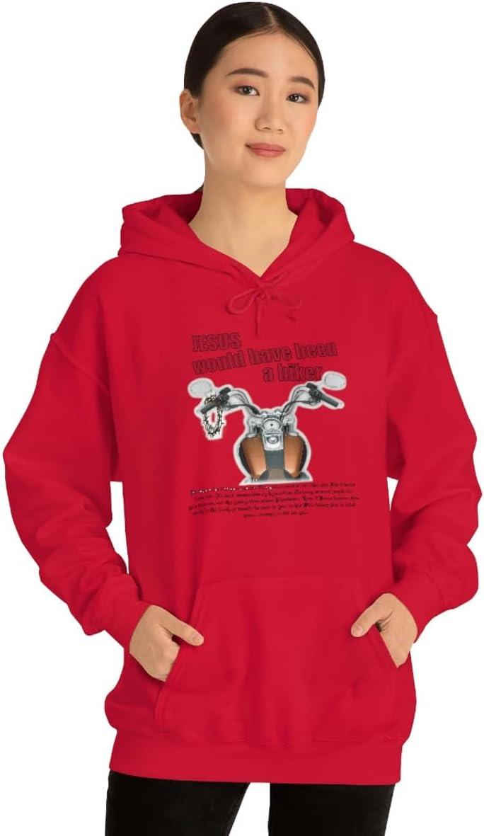imageExpress Design Group Jesus Would Have Been A Biker Christian Hoodie SweatshirtRed