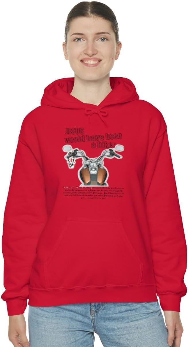 imageExpress Design Group Jesus Would Have Been A Biker Christian Hoodie SweatshirtRed