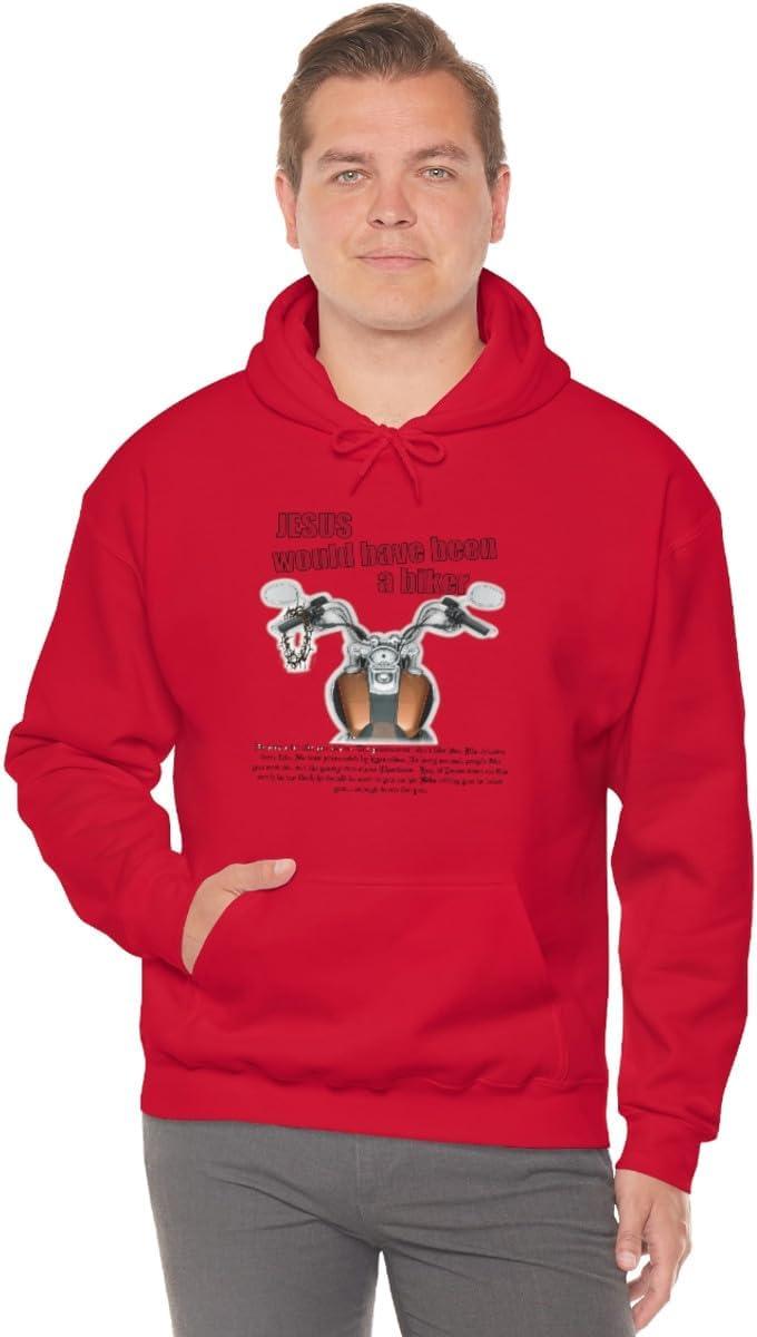 imageExpress Design Group Jesus Would Have Been A Biker Christian Hoodie SweatshirtRed