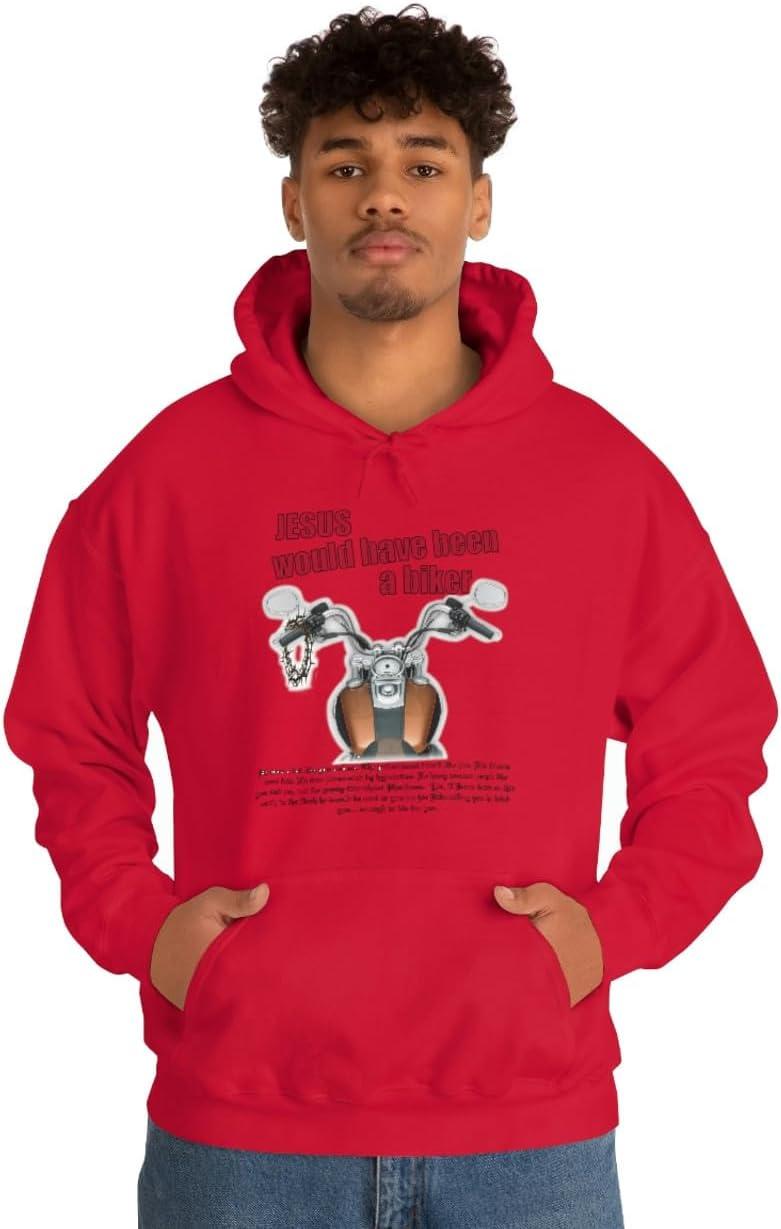 imageExpress Design Group Jesus Would Have Been A Biker Christian Hoodie SweatshirtRed