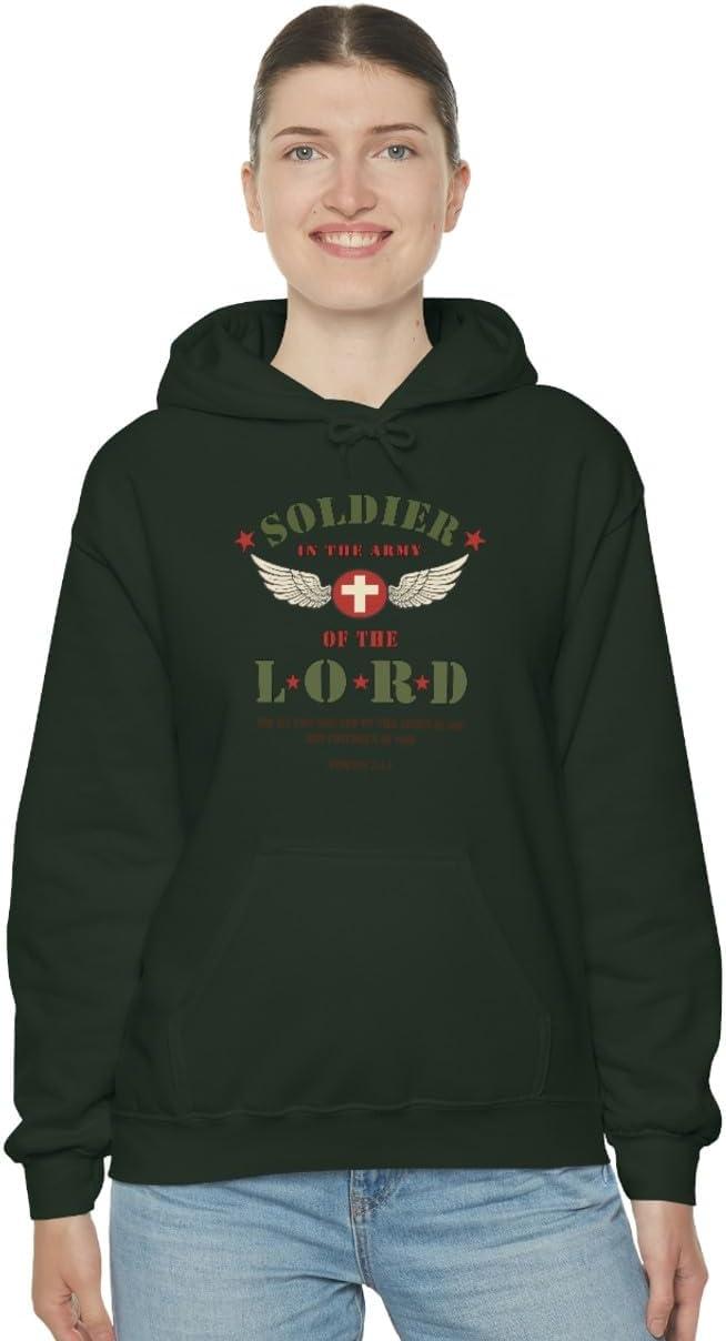 imageExpress Design Group Soldier Of The Lord Christian Hoodie SweatshirtForest Green