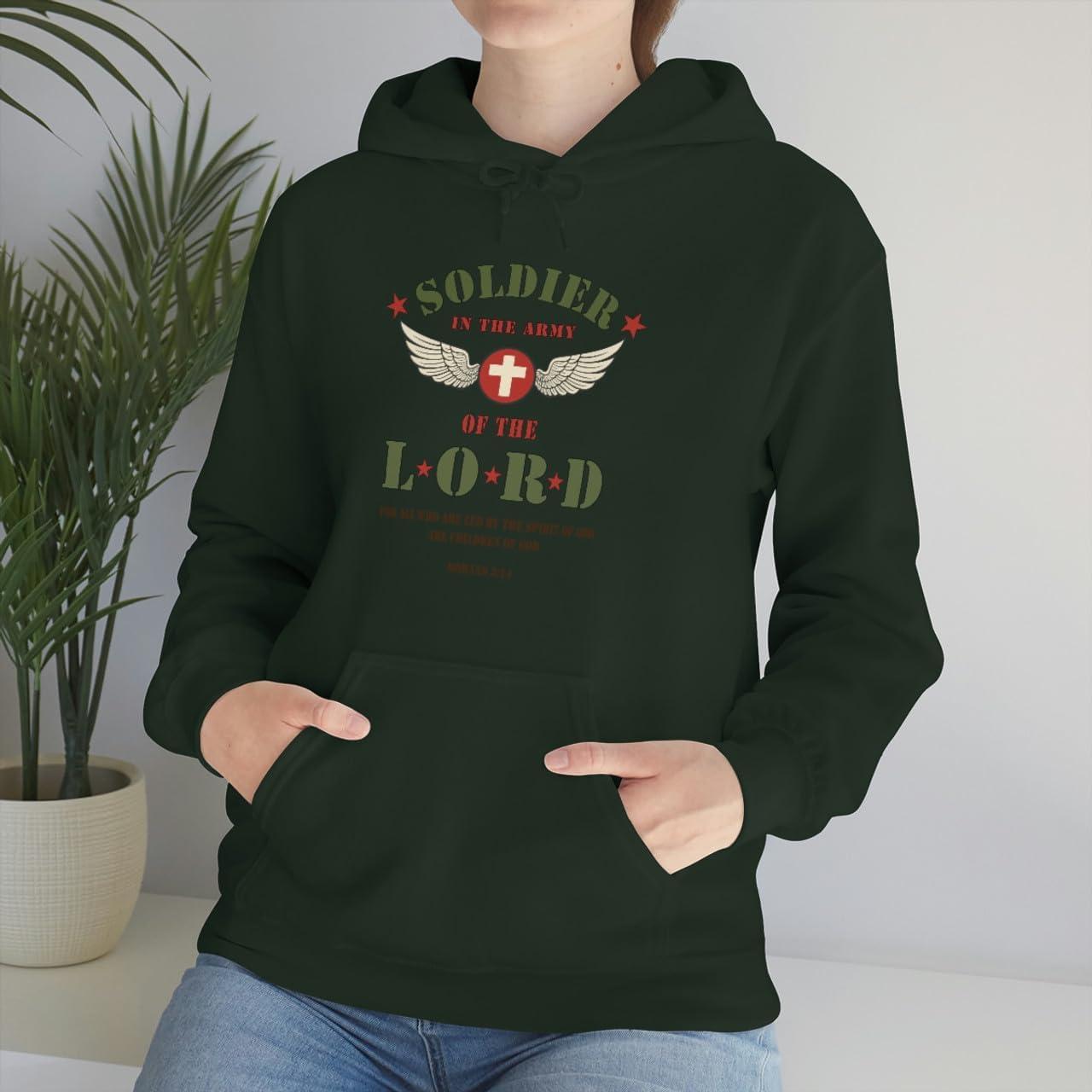 imageExpress Design Group Soldier Of The Lord Christian Hoodie SweatshirtForest Green