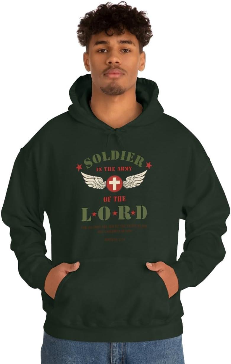 imageExpress Design Group Soldier Of The Lord Christian Hoodie SweatshirtForest Green