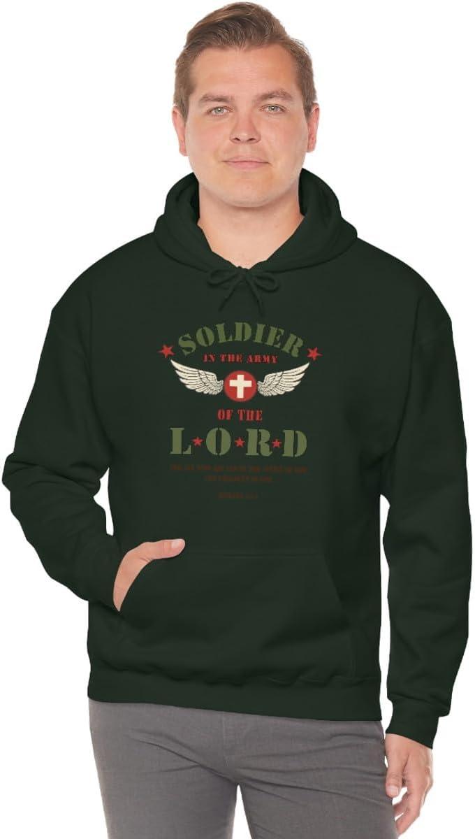 imageExpress Design Group Soldier Of The Lord Christian Hoodie SweatshirtForest Green