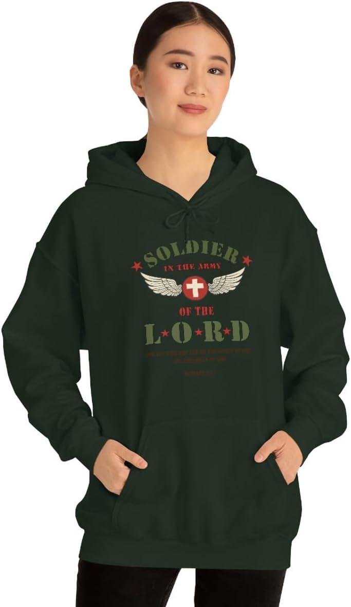 imageExpress Design Group Soldier Of The Lord Christian Hoodie SweatshirtForest Green