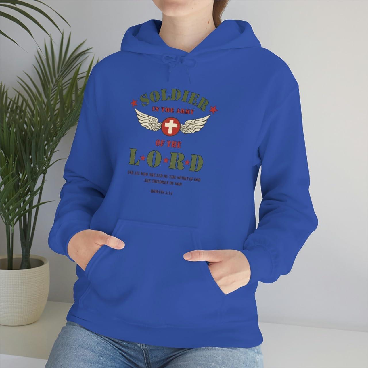 imageExpress Design Group Soldier Of The Lord Christian Hoodie SweatshirtRoyal