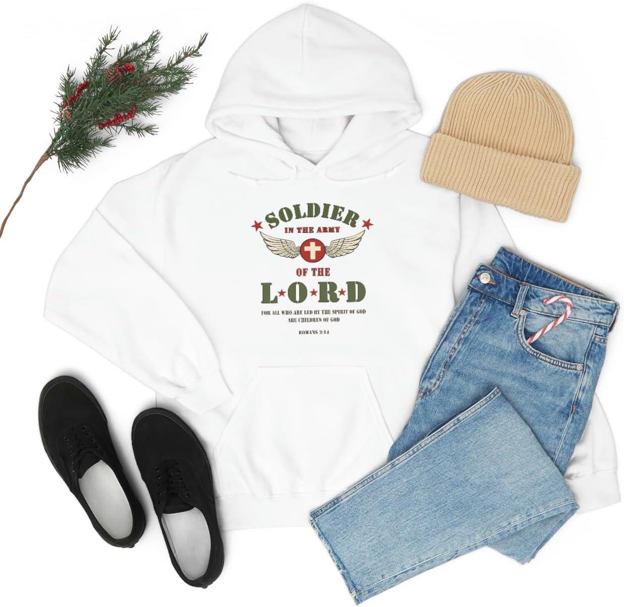 imageExpress Design Group Soldier Of The Lord Christian Hoodie SweatshirtWhite
