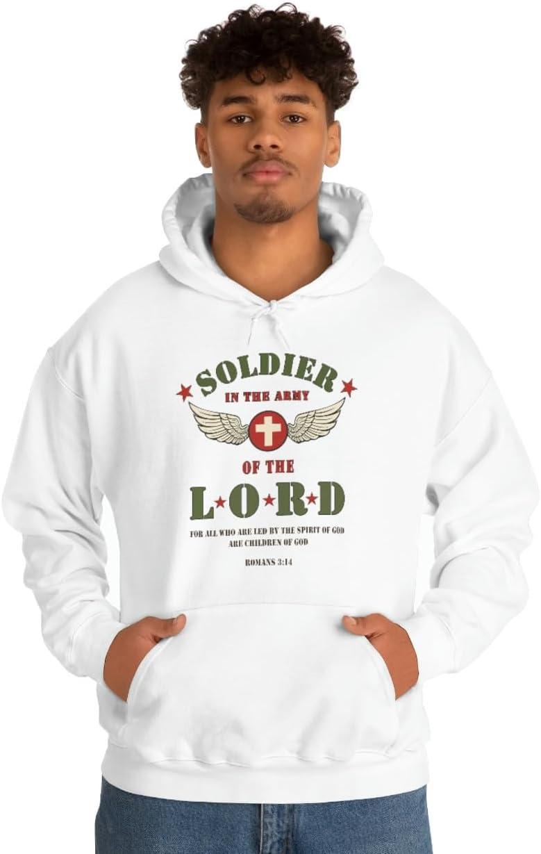 imageExpress Design Group Soldier Of The Lord Christian Hoodie SweatshirtWhite