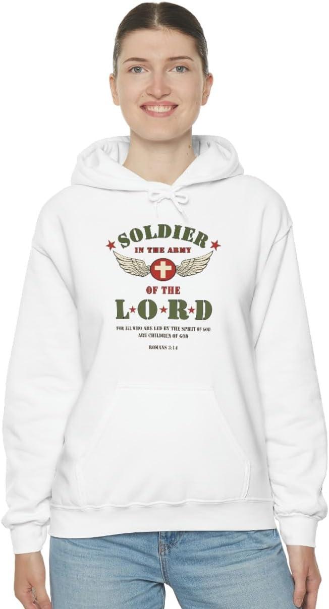 imageExpress Design Group Soldier Of The Lord Christian Hoodie SweatshirtWhite