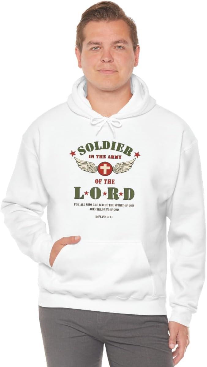 imageExpress Design Group Soldier Of The Lord Christian Hoodie SweatshirtWhite