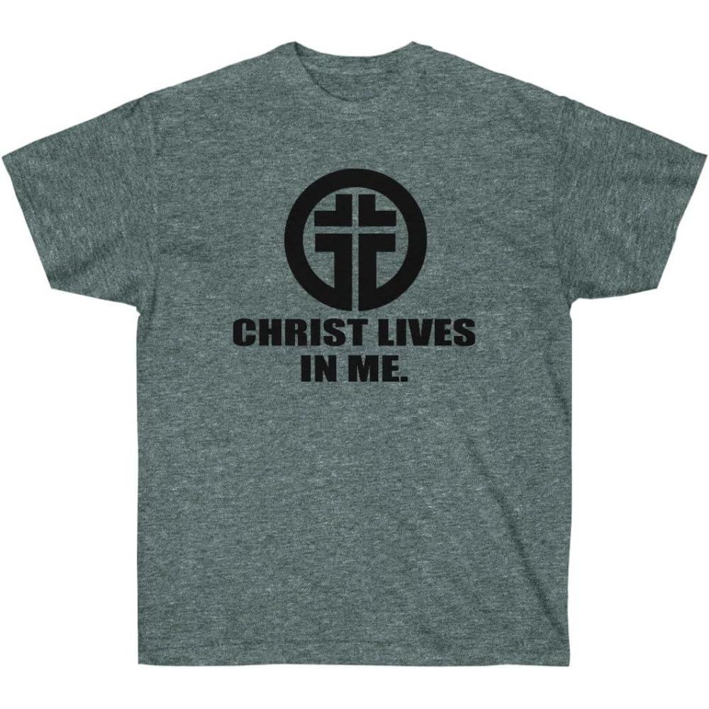 imageChrist Lives in Me Christian TShirtDark Heather