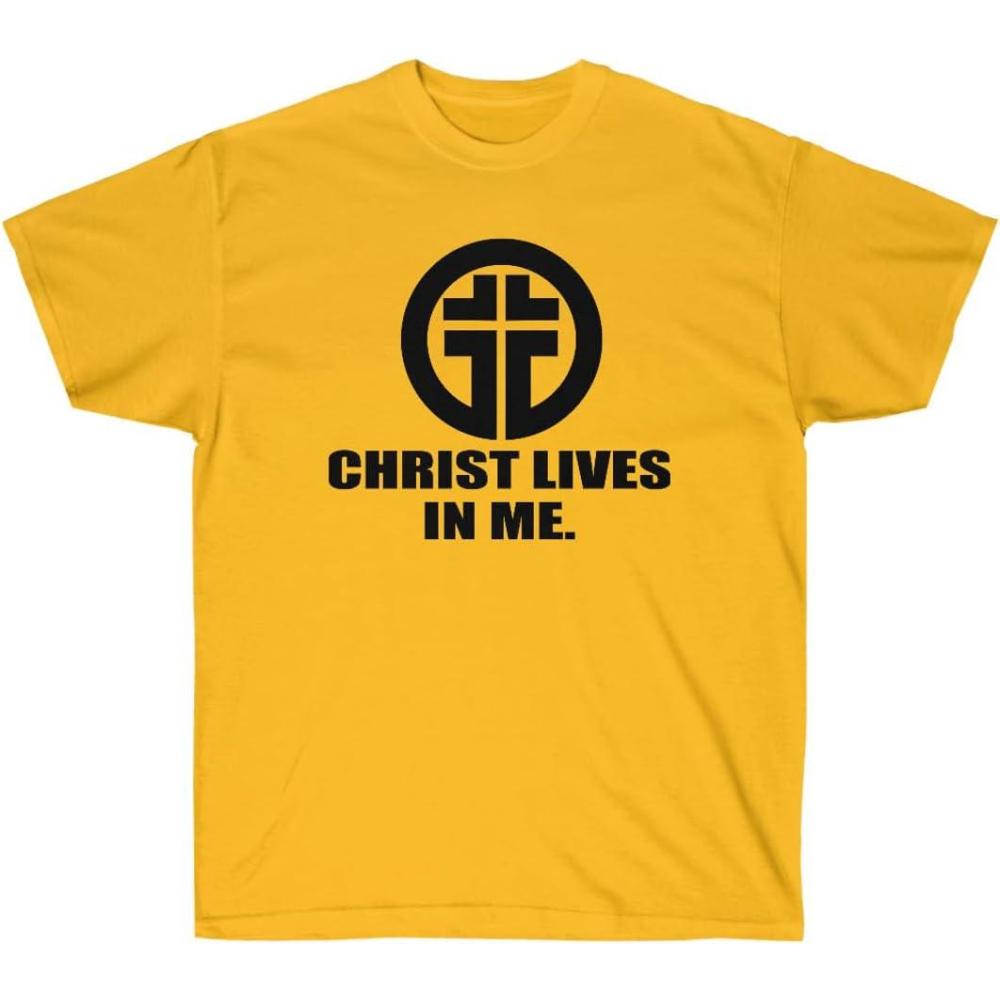 imageChrist Lives in Me Christian TShirtGold