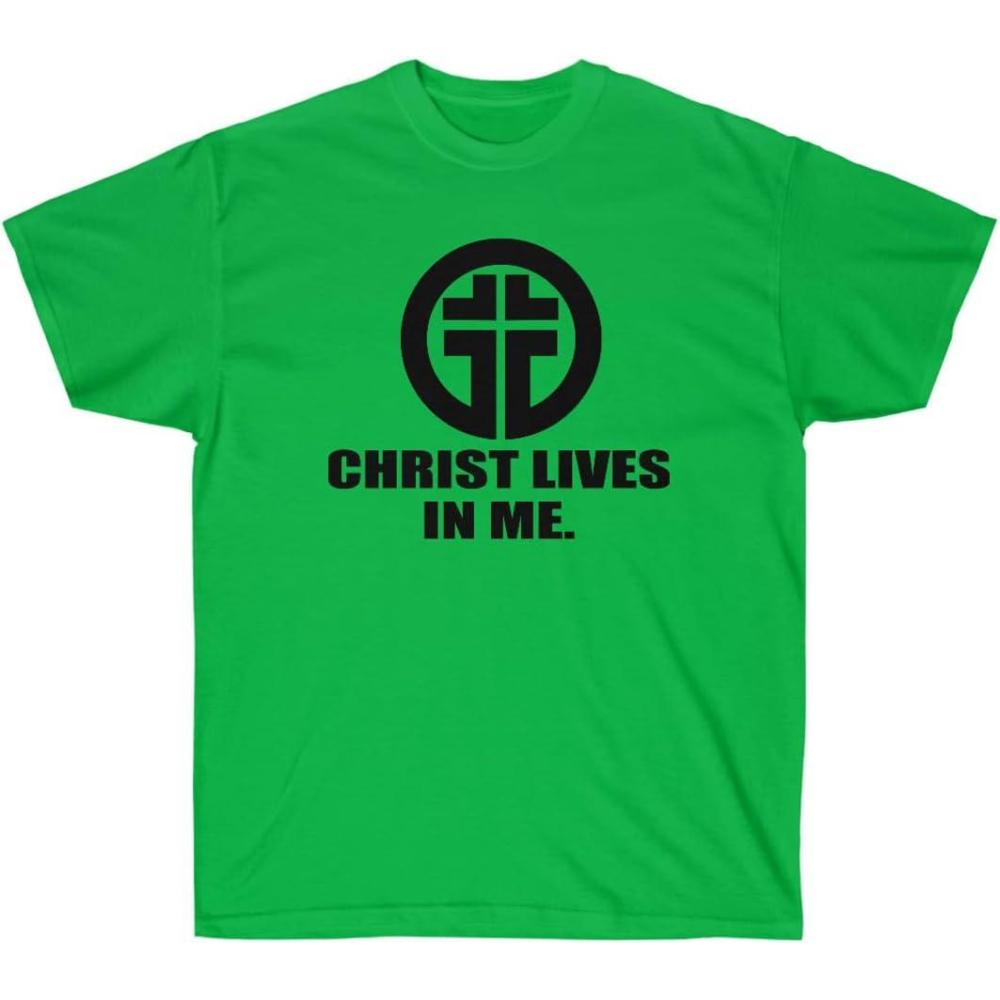 imageChrist Lives in Me Christian TShirtIrish Green