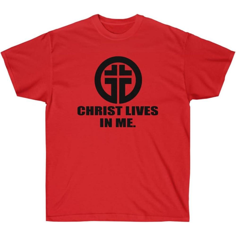 imageChrist Lives in Me Christian TShirtRed
