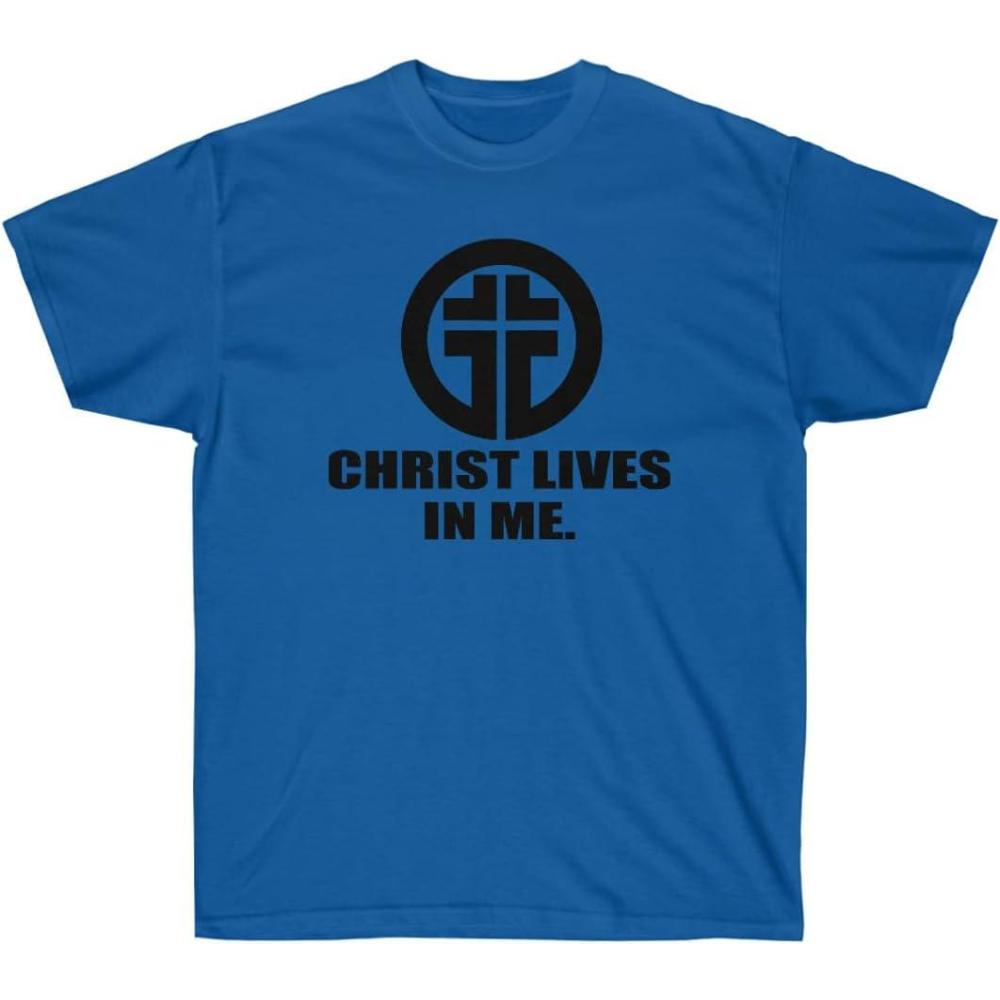 imageChrist Lives in Me Christian TShirtRoyal