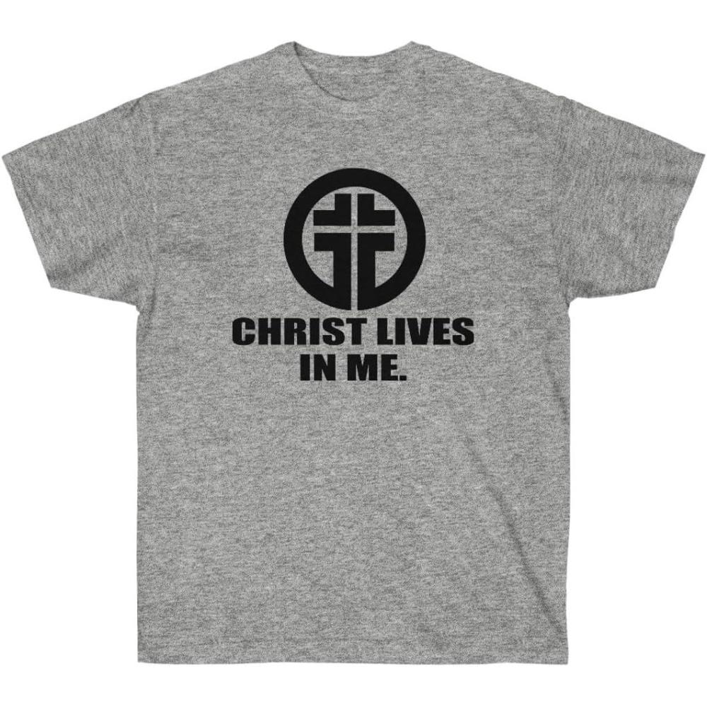 imageChrist Lives in Me Christian TShirtSport Grey