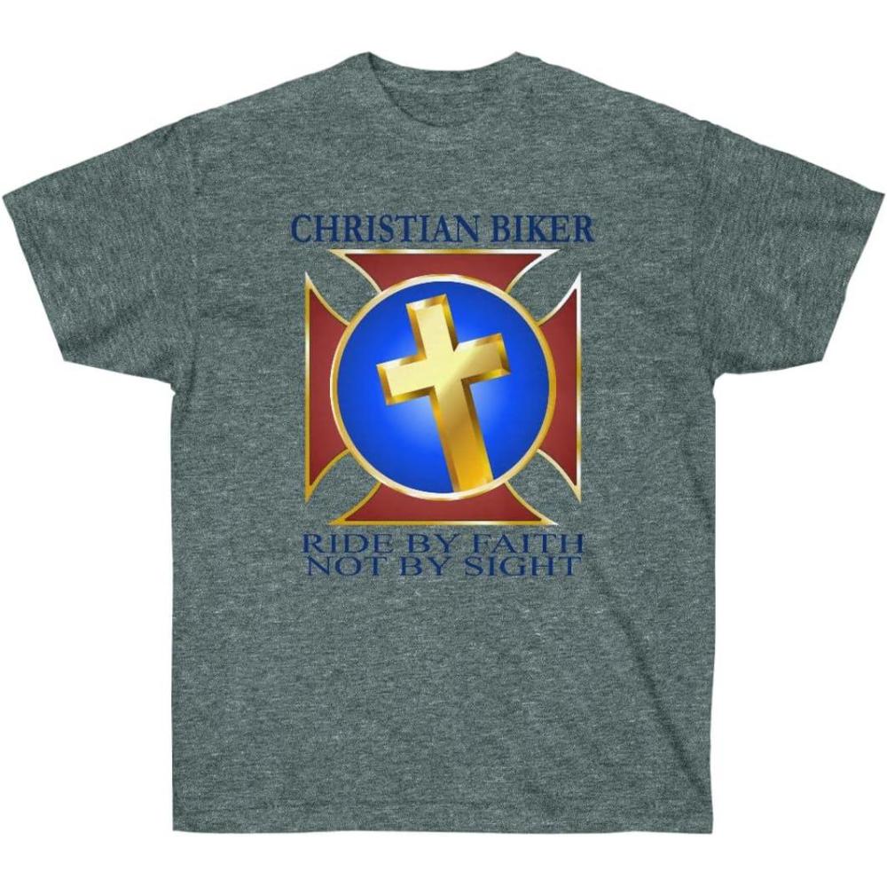 imageChristian Biker Ride by Faith Christian TShirtDark Heather