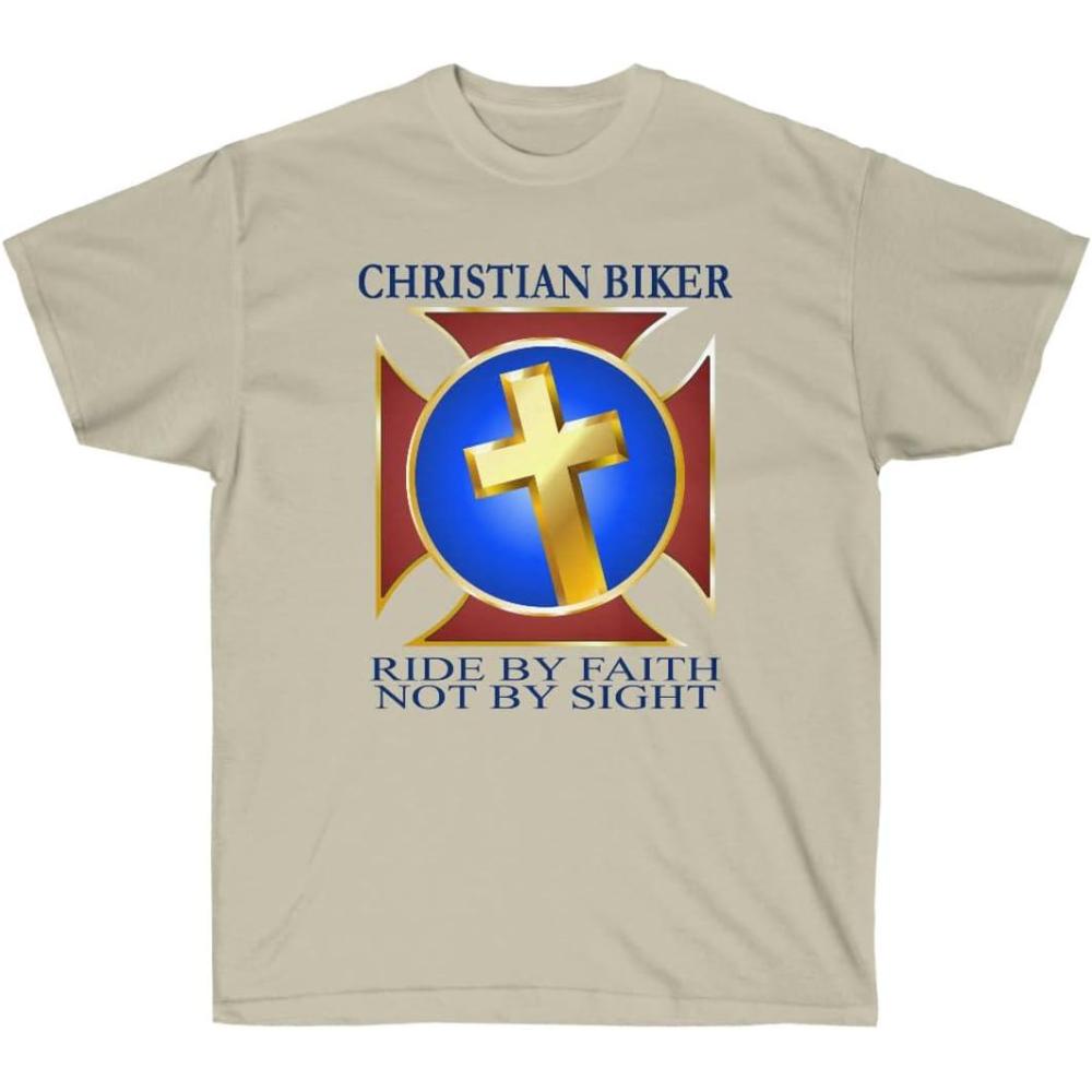 imageChristian Biker Ride by Faith Christian TShirtSand