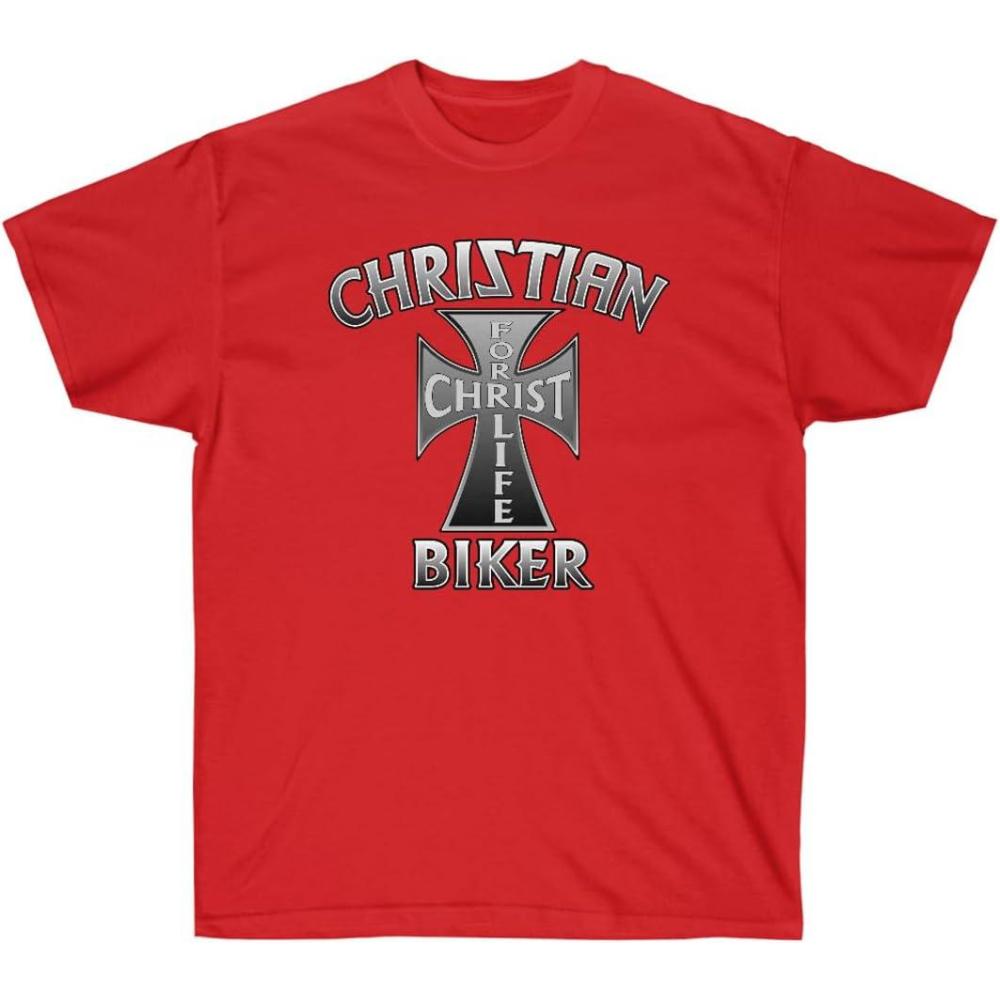 imageExpress Design Group Christian Biker  Christ for Life  Christian TShirtRed