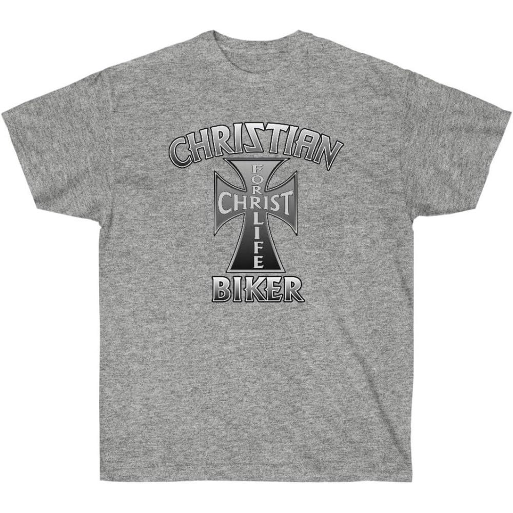 imageExpress Design Group Christian Biker  Christ for Life  Christian TShirtSport Grey
