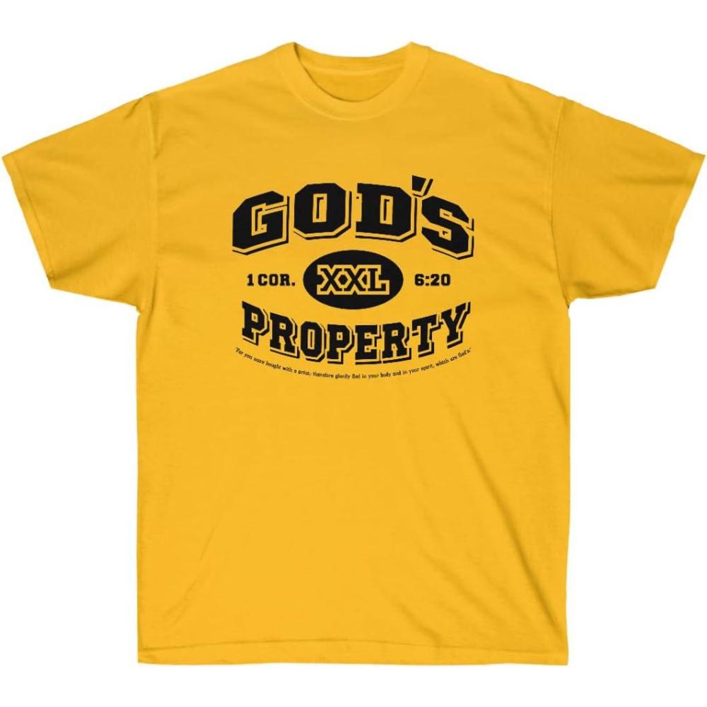 imageExpress Design Group Gods Property Christian TShirtGold