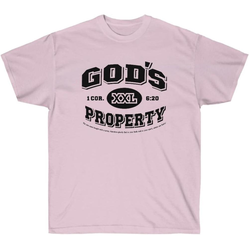 imageExpress Design Group Gods Property Christian TShirtLight Pink