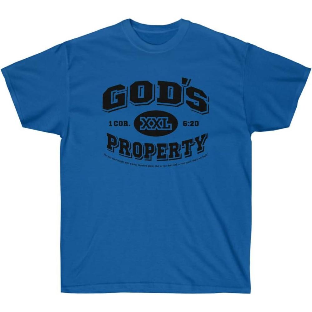 imageExpress Design Group Gods Property Christian TShirtRoyal