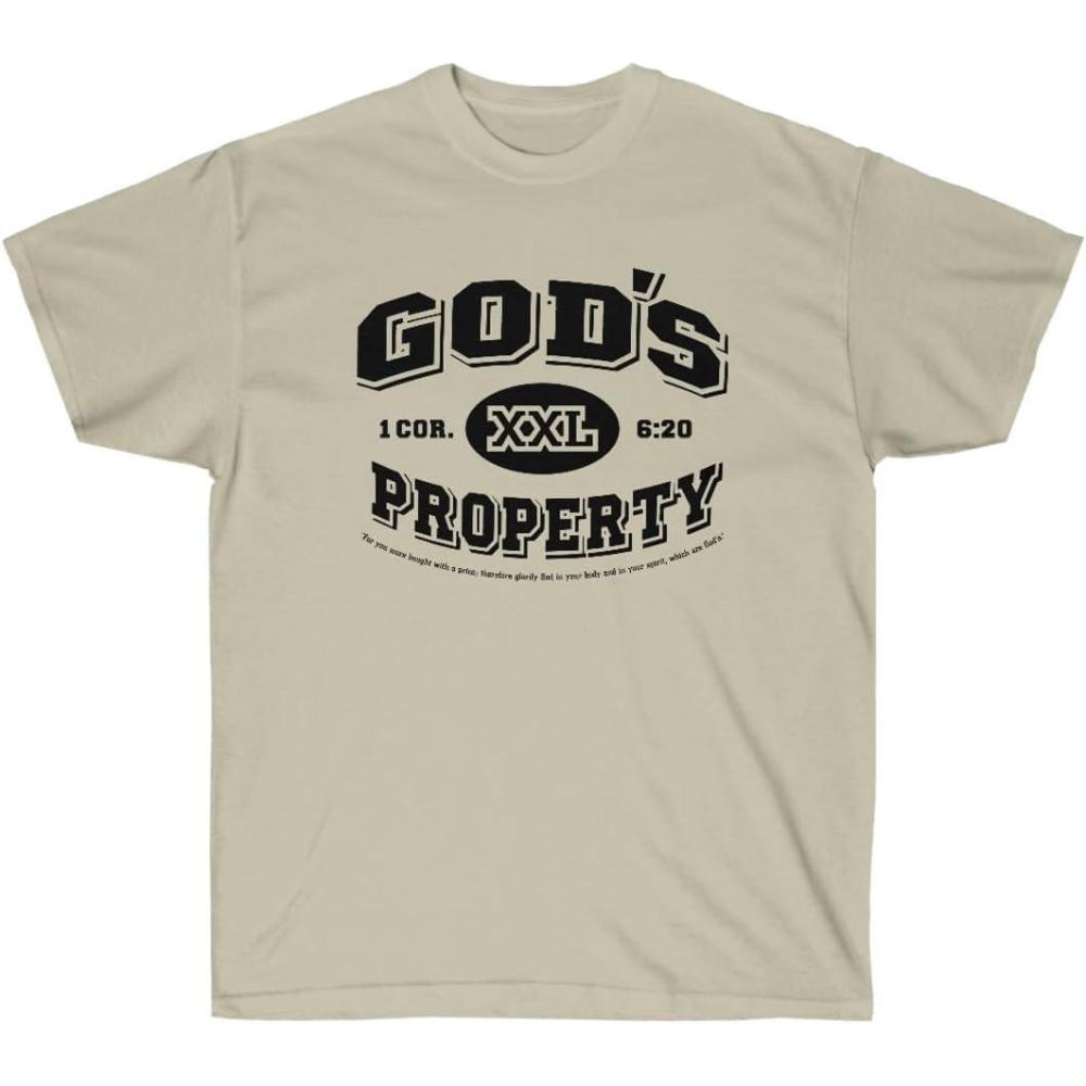 imageExpress Design Group Gods Property Christian TShirtSand