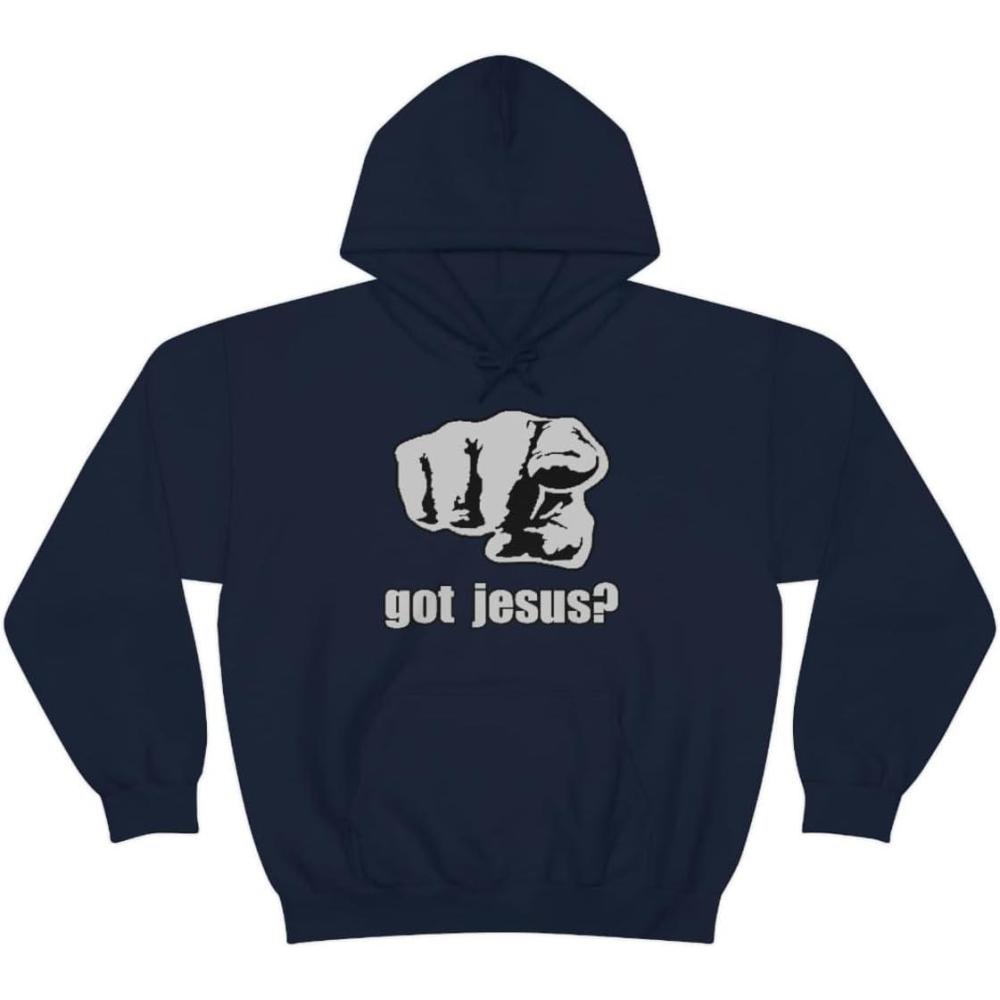 imageExpress Design Group Got Jesus Christian Hoodie SweatshirtNavy