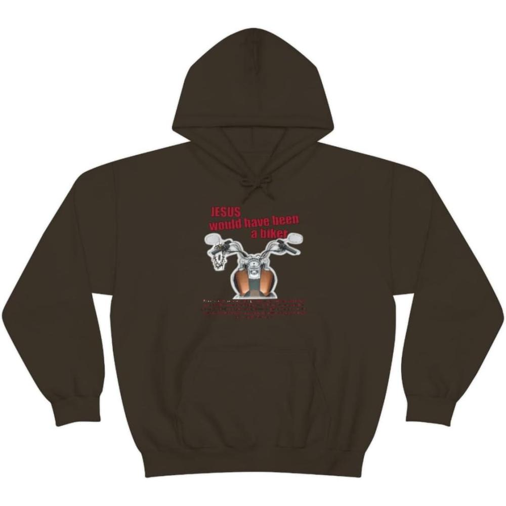 imageExpress Design Group Jesus Would Have Been A Biker  Christian Hoodie SweatshirtDark Chocolate