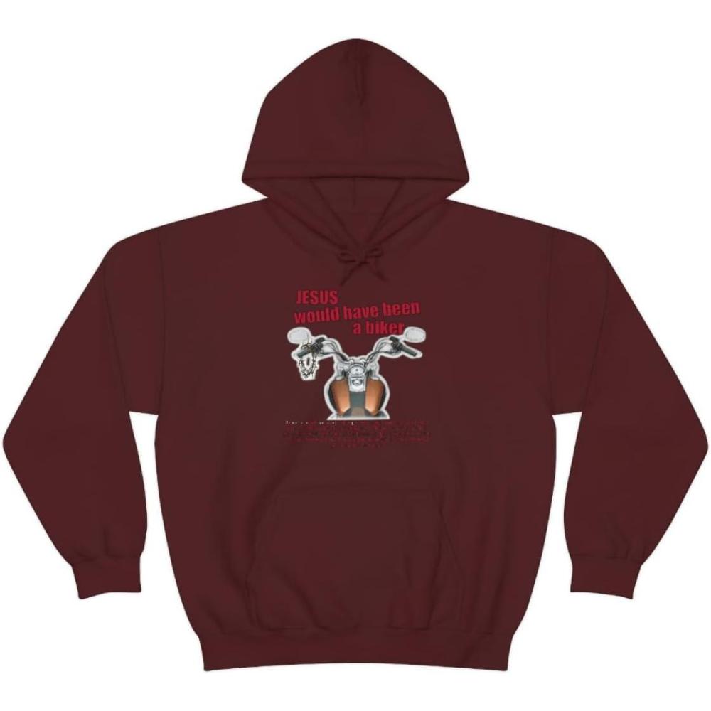 imageExpress Design Group Jesus Would Have Been A Biker  Christian Hoodie SweatshirtMaroon