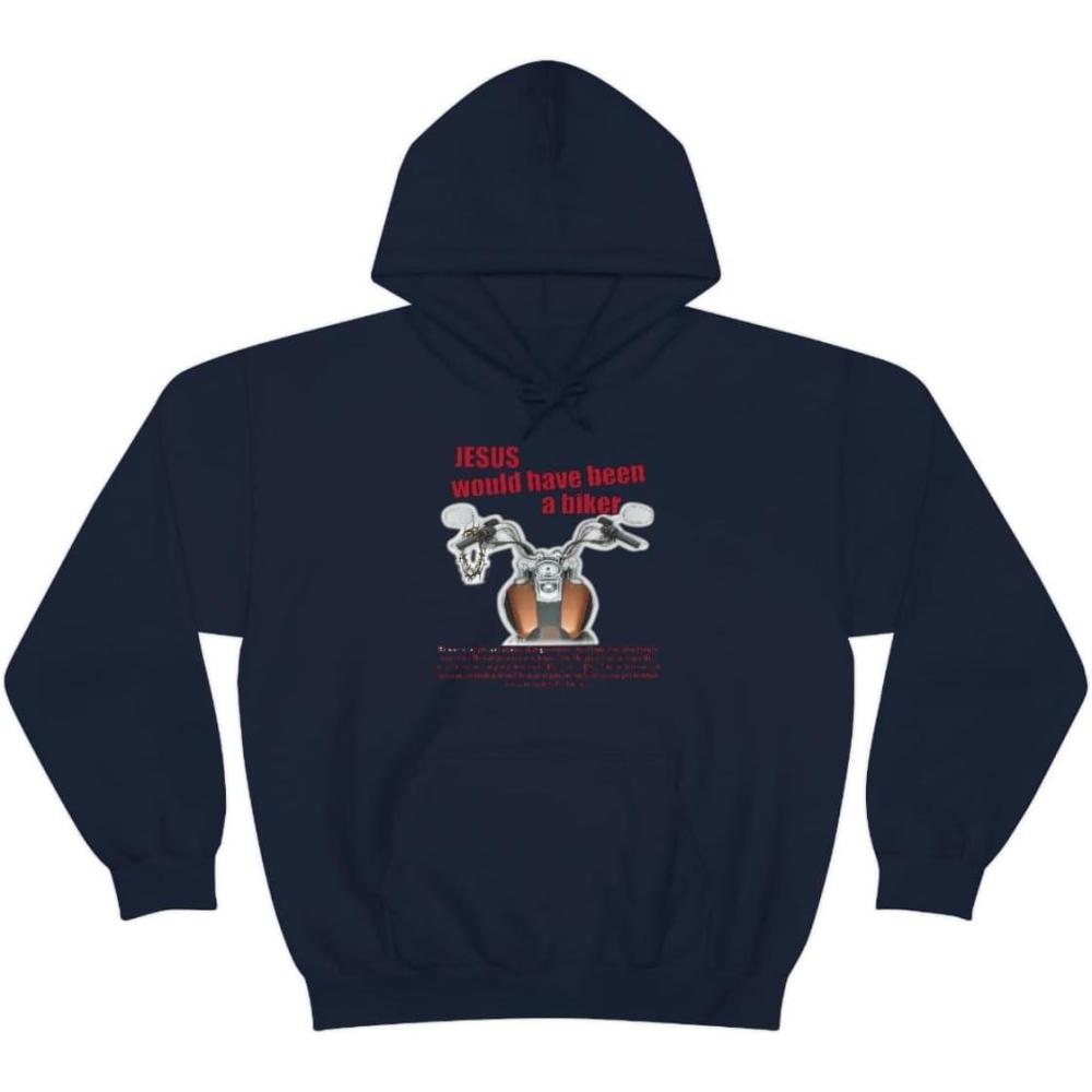 imageExpress Design Group Jesus Would Have Been A Biker Christian Hoodie SweatshirtNavy