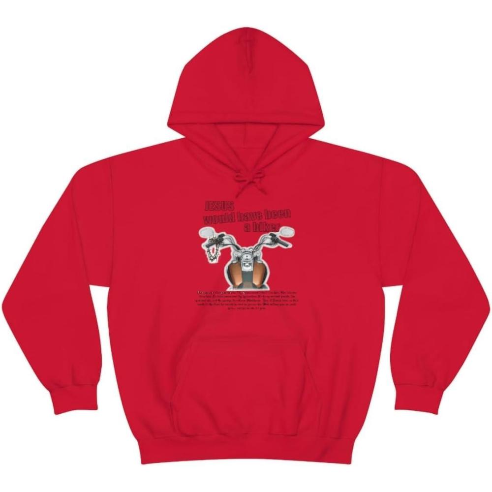 imageExpress Design Group Jesus Would Have Been A Biker Christian Hoodie SweatshirtRed