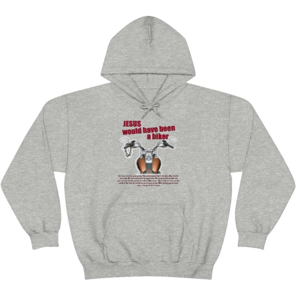 imageExpress Design Group Jesus Would Have Been A Biker  Christian Hoodie SweatshirtSport Grey
