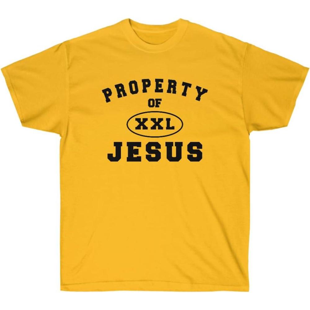 imageExpress Design Group Property of Jesus  Christian TShirtGold
