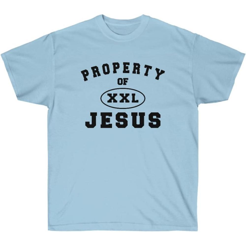 imageExpress Design Group Property of Jesus  Christian TShirtLight Blue