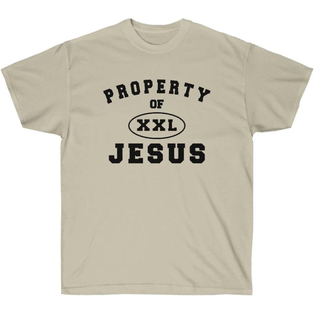 imageExpress Design Group Property of Jesus  Christian TShirtSand