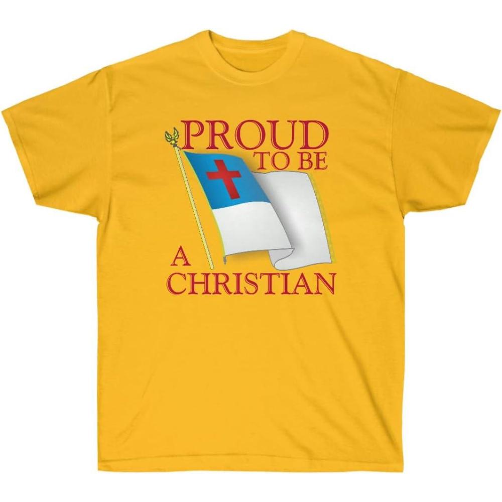 imageExpress Design Group Proud to Be A Christian Flag Christian TShirtGold