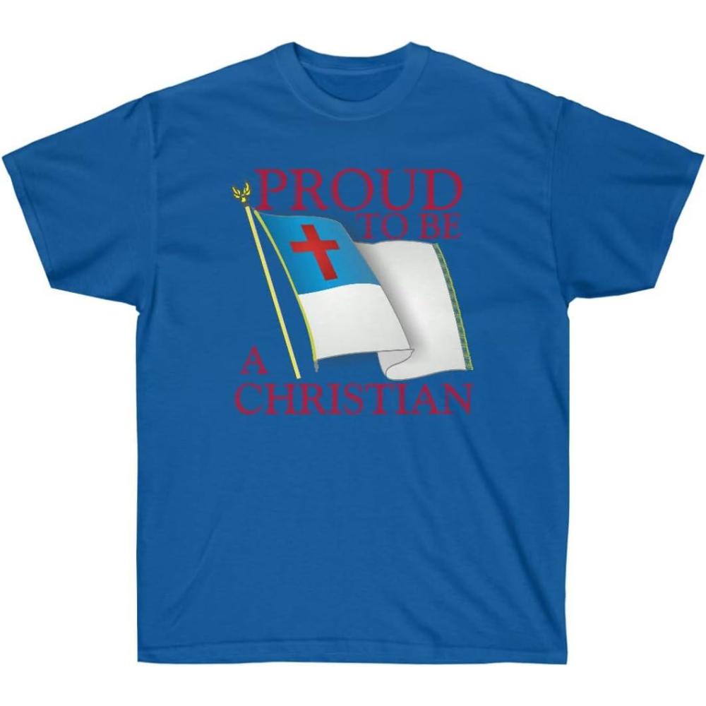 imageExpress Design Group Proud to Be A Christian Flag Christian TShirtRoyal