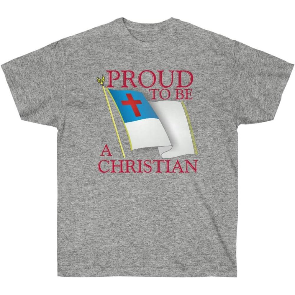 imageExpress Design Group Proud to Be A Christian Flag Christian TShirtSport Grey