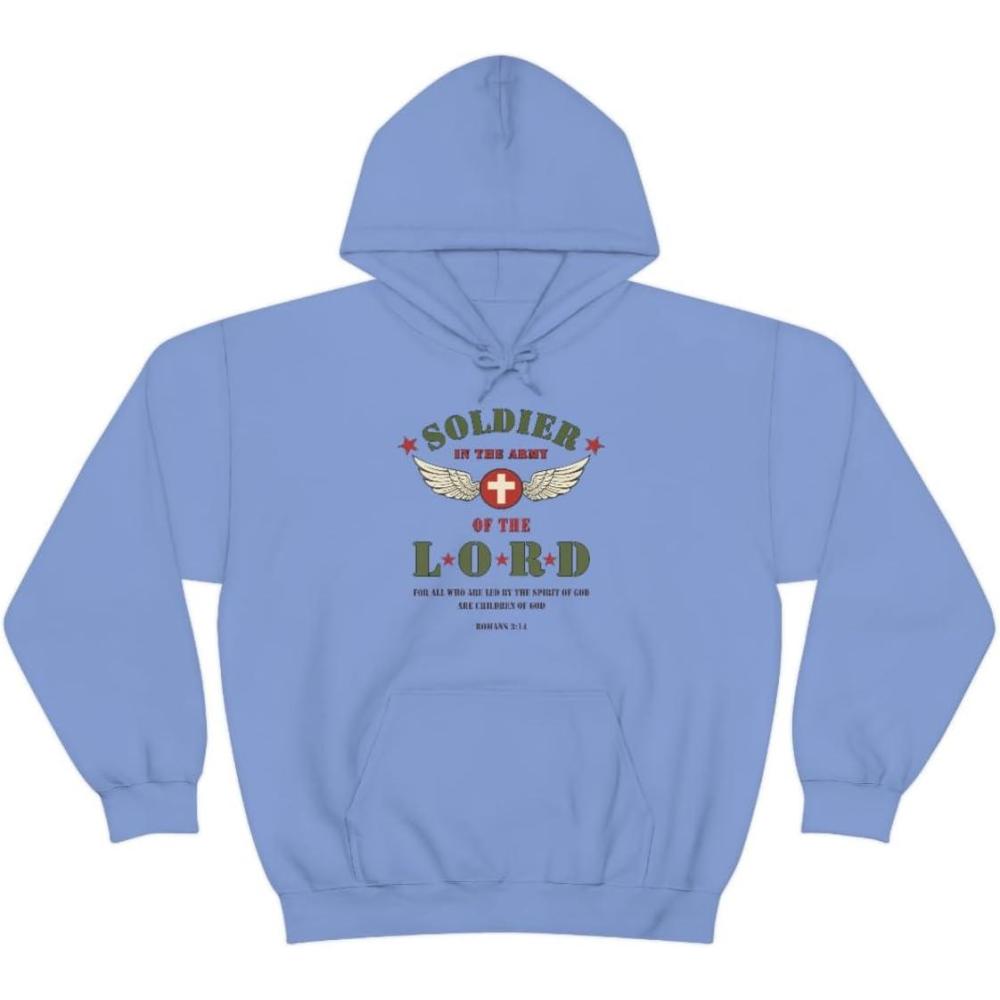 imageExpress Design Group Soldier Of The Lord  Christian Hoodie SweatshirtCarolina Blue
