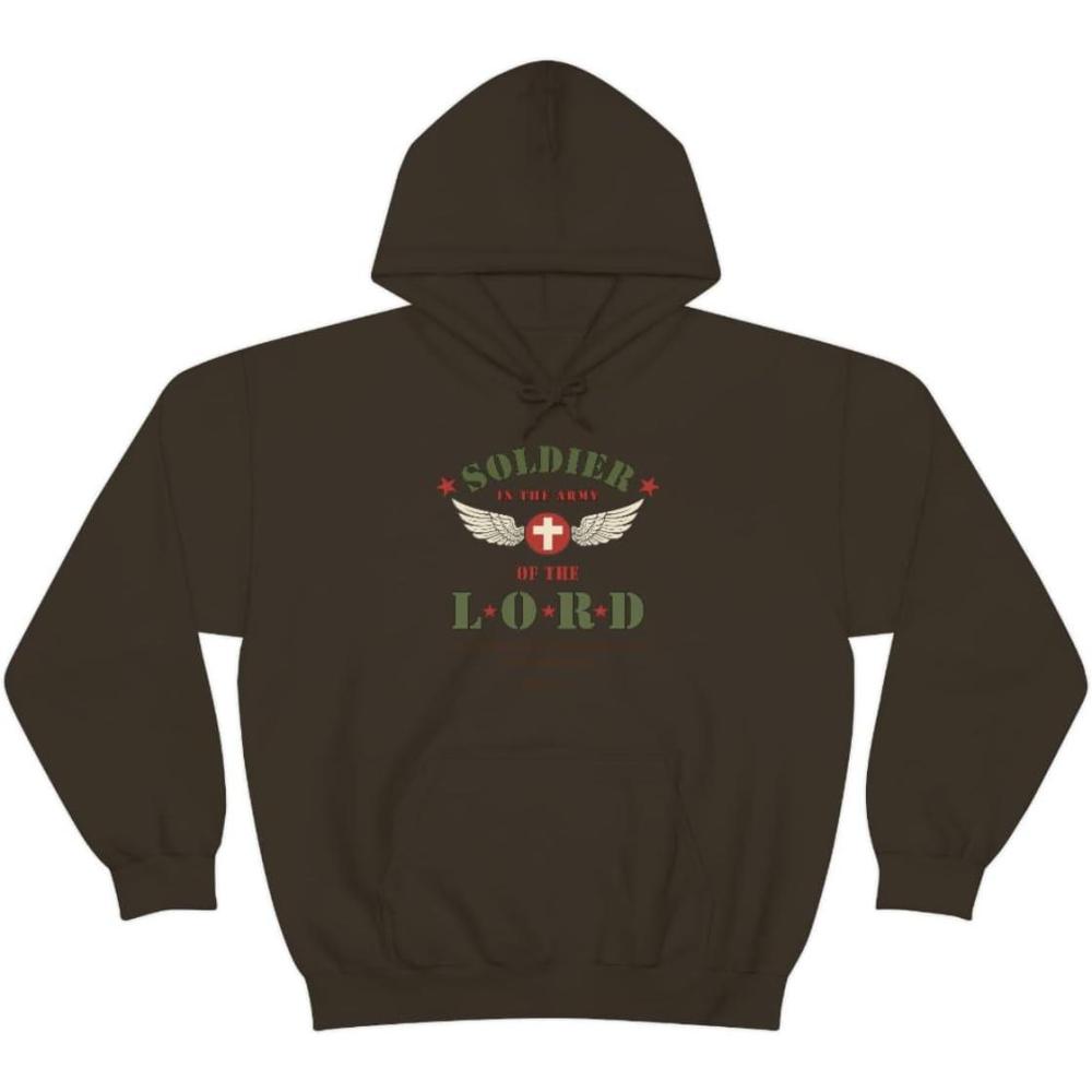 imageExpress Design Group Soldier Of The Lord  Christian Hoodie SweatshirtDark Chocolate