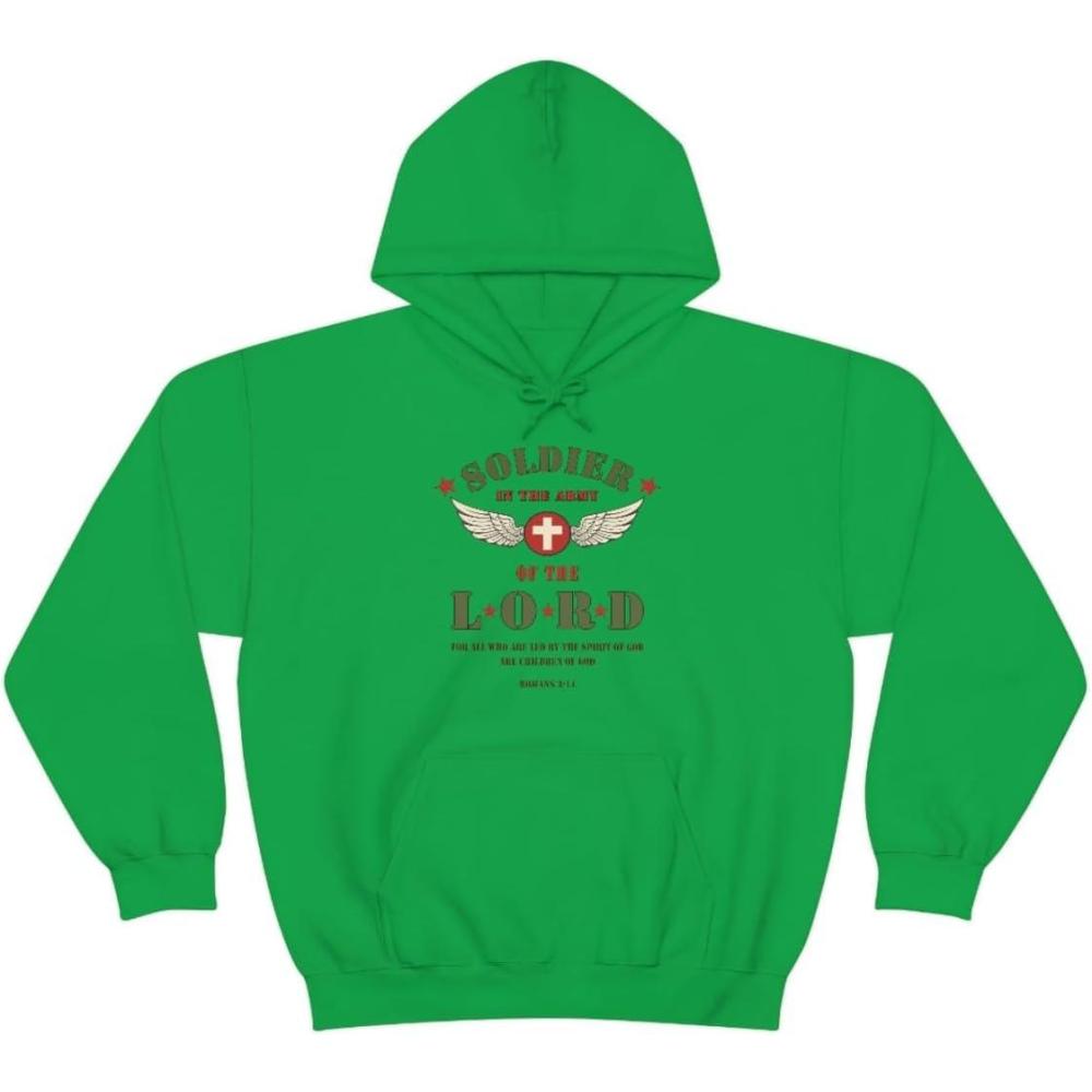imageExpress Design Group Soldier Of The Lord  Christian Hoodie SweatshirtIrish Green